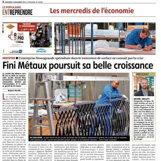 FINIMETAUX poursuit sa belle croissance